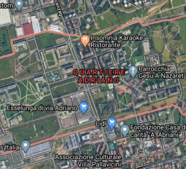 Quartiere Adriano satellite by Google Maps evidenza - Associazione ViviAdriano
