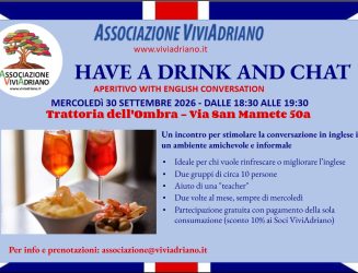 Have a drink and chat! 30 settembre 2026