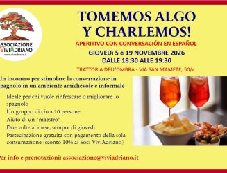 Tomemos algo y charlemos – aperitivo con conversazione in spagnolo giovedì 5 e 19 novembre