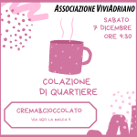 Colazione di Quartiere Colazione di Quartiere dicembre 2019 Crema e Cioccolato locandina - Associazione ViviAdriano