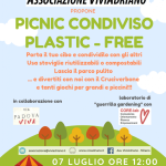 Picnic Plastic Free Picnic plastic free in Settimana Ecovirtuosa luglio 2019 locandina - Associazione ViviAdriano